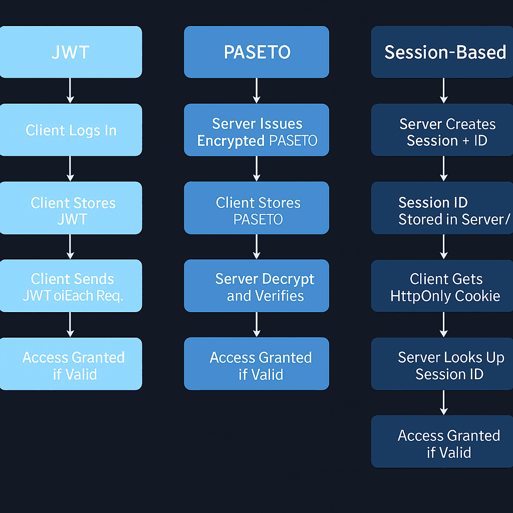 JWT vs PASETO vs Session-Based Auth